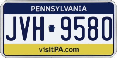 PA license plate JVH9580