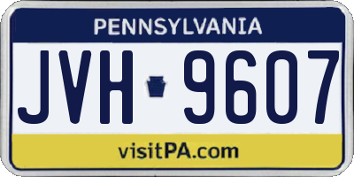 PA license plate JVH9607