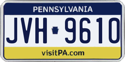 PA license plate JVH9610
