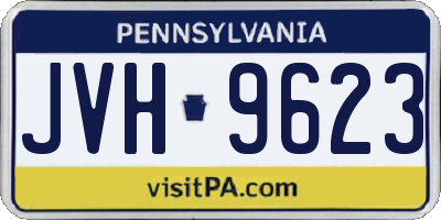 PA license plate JVH9623