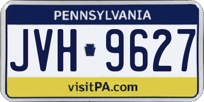 PA license plate JVH9627