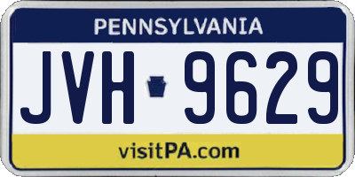 PA license plate JVH9629