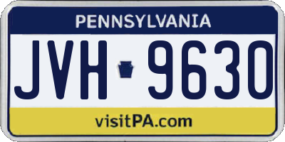 PA license plate JVH9630