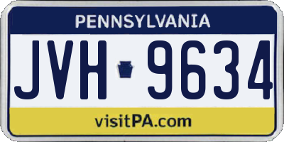 PA license plate JVH9634