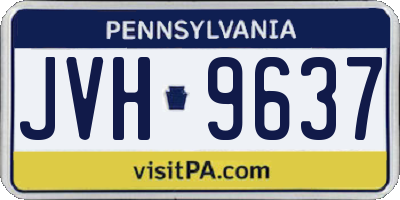 PA license plate JVH9637