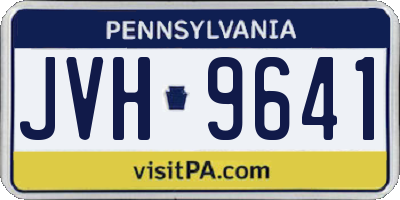 PA license plate JVH9641