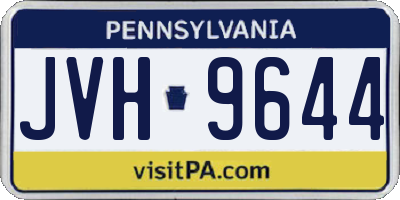 PA license plate JVH9644