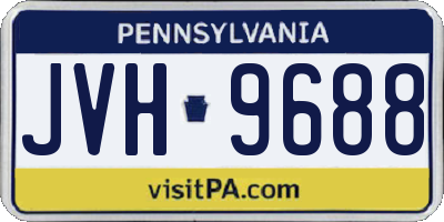 PA license plate JVH9688