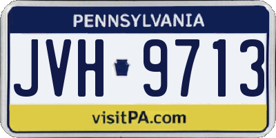 PA license plate JVH9713