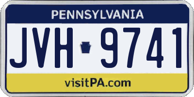 PA license plate JVH9741
