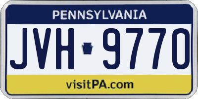 PA license plate JVH9770