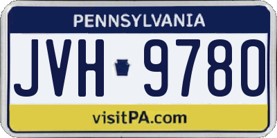 PA license plate JVH9780