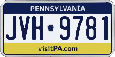 PA license plate JVH9781