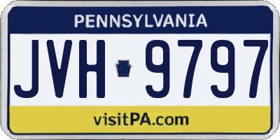 PA license plate JVH9797