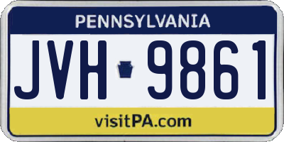 PA license plate JVH9861