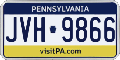 PA license plate JVH9866