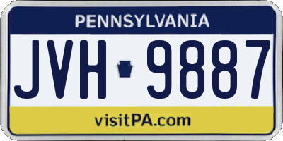 PA license plate JVH9887