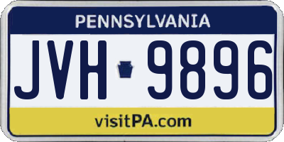 PA license plate JVH9896