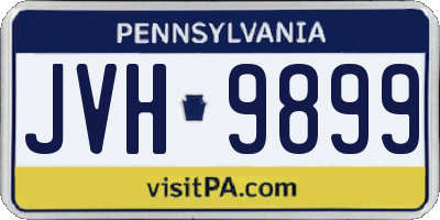 PA license plate JVH9899