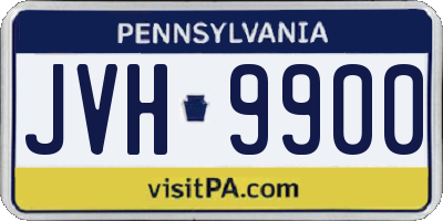 PA license plate JVH9900