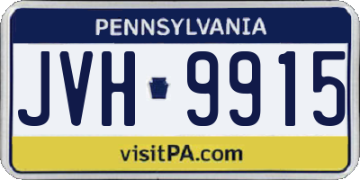 PA license plate JVH9915