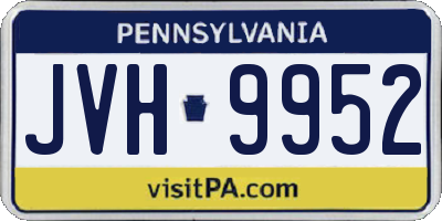 PA license plate JVH9952