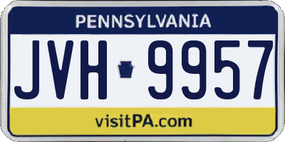 PA license plate JVH9957