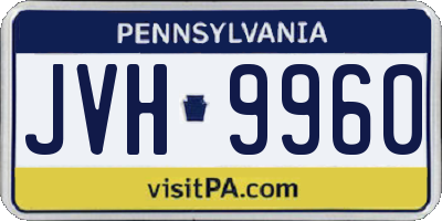 PA license plate JVH9960