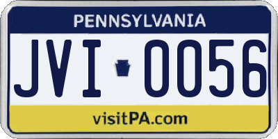 PA license plate JVI0056
