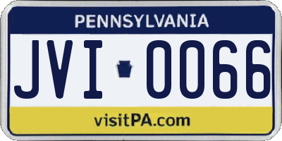 PA license plate JVI0066