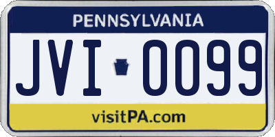 PA license plate JVI0099