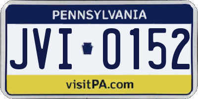 PA license plate JVI0152