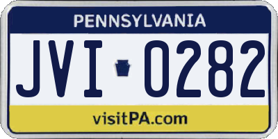 PA license plate JVI0282