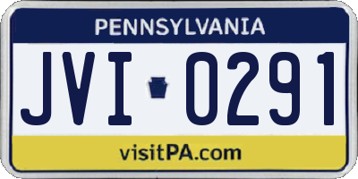 PA license plate JVI0291