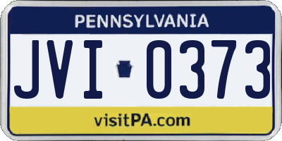 PA license plate JVI0373