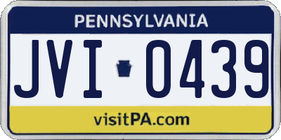 PA license plate JVI0439