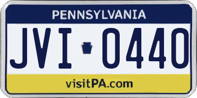 PA license plate JVI0440
