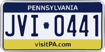 PA license plate JVI0441