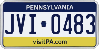 PA license plate JVI0483