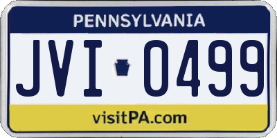 PA license plate JVI0499