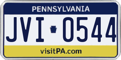 PA license plate JVI0544