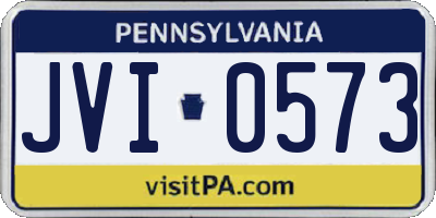 PA license plate JVI0573