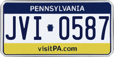 PA license plate JVI0587
