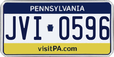 PA license plate JVI0596