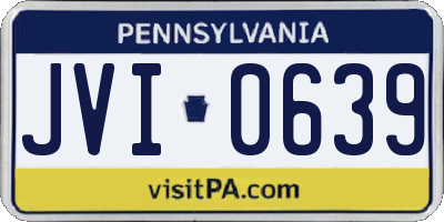 PA license plate JVI0639