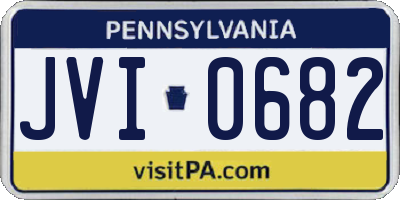 PA license plate JVI0682