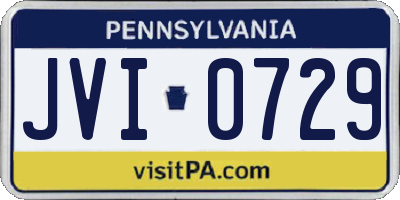 PA license plate JVI0729