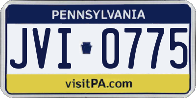 PA license plate JVI0775