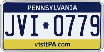 PA license plate JVI0779
