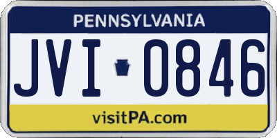 PA license plate JVI0846